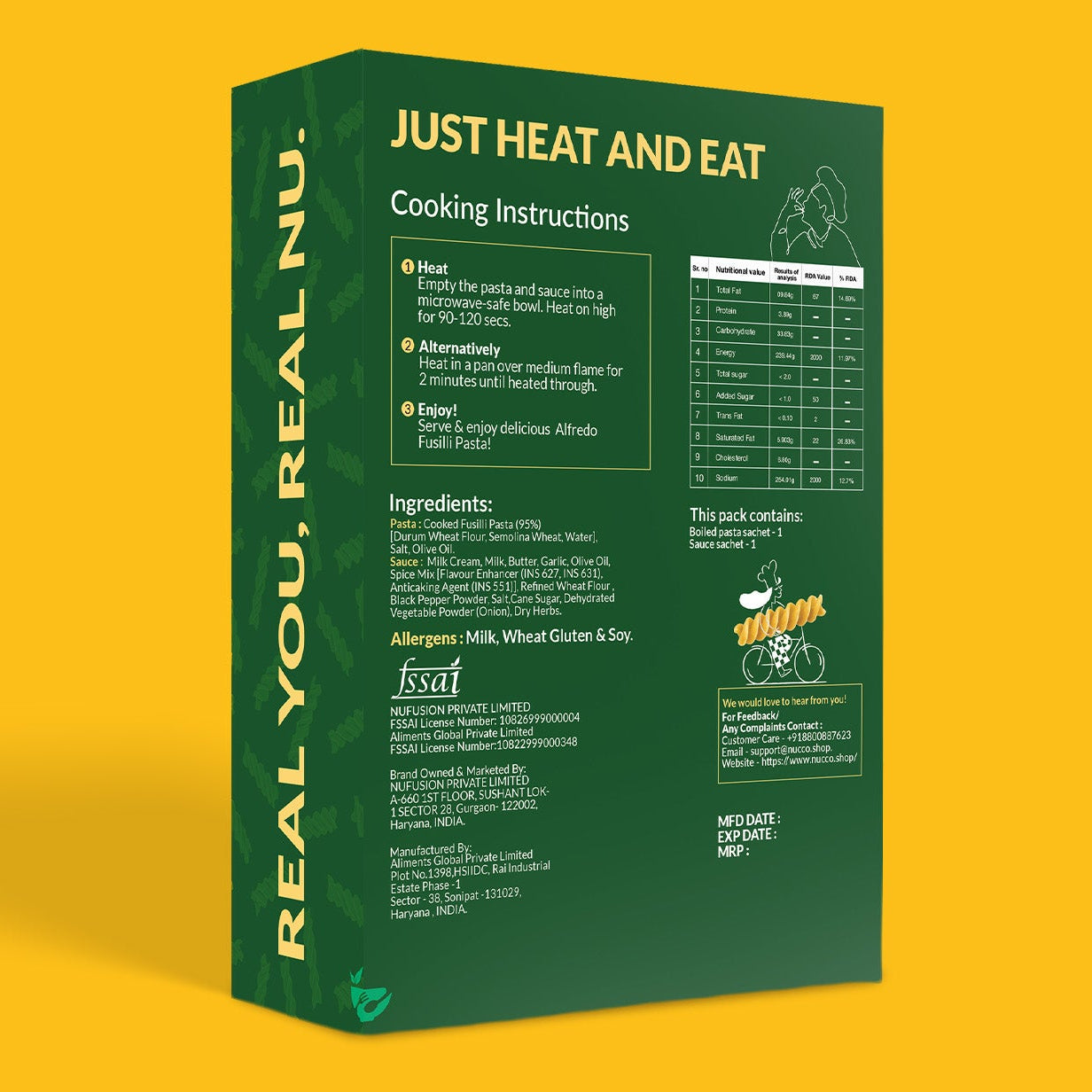 Alfredo Fusilli Pasta 